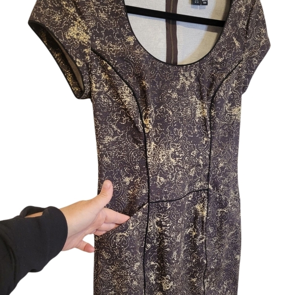 Peruvian Connection Dress Sheath Cap Sleeves Cotton Career Comfort US Size 2 - Picture 6 of 10